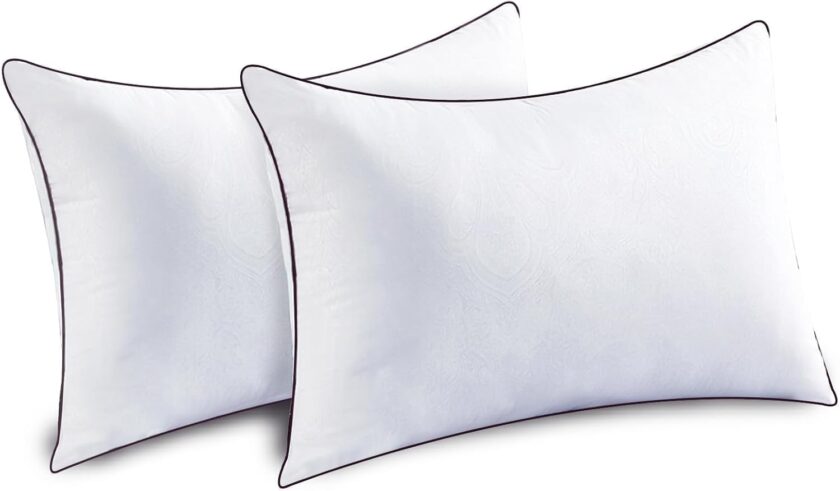 Bed Pillows Standard Size Set of 2, Cooling and Supportive Full Pillow 2 Pack for Side and Back Sleepers,  Sleeping Pillows, 26x20 Inches