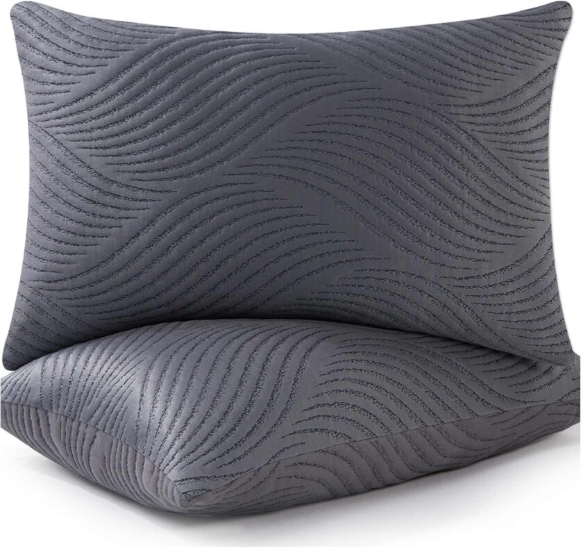 Pillows Queen Size Set of 2 Cooling Memory Foam Pillows for Sleeping Adjustable Medium Firm Back and Side Sleeper