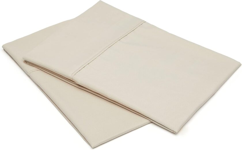 Standard Pillow Cases Set of 2 - Lightweight, Super Soft Easy Care Microfiber, Beige, 30" L x 20" W, Pillows Not Included - Image 2